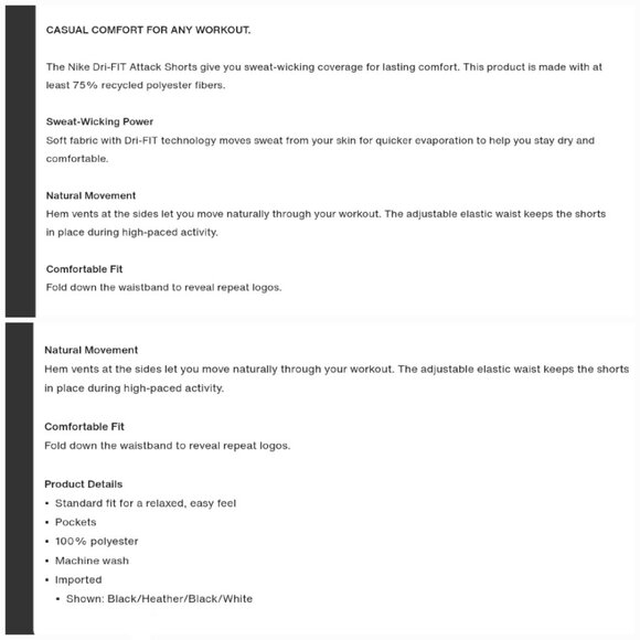 'NIKE' DRI-FIT NATURAL MOVEMENT SHORTS - Picture 15 of 16